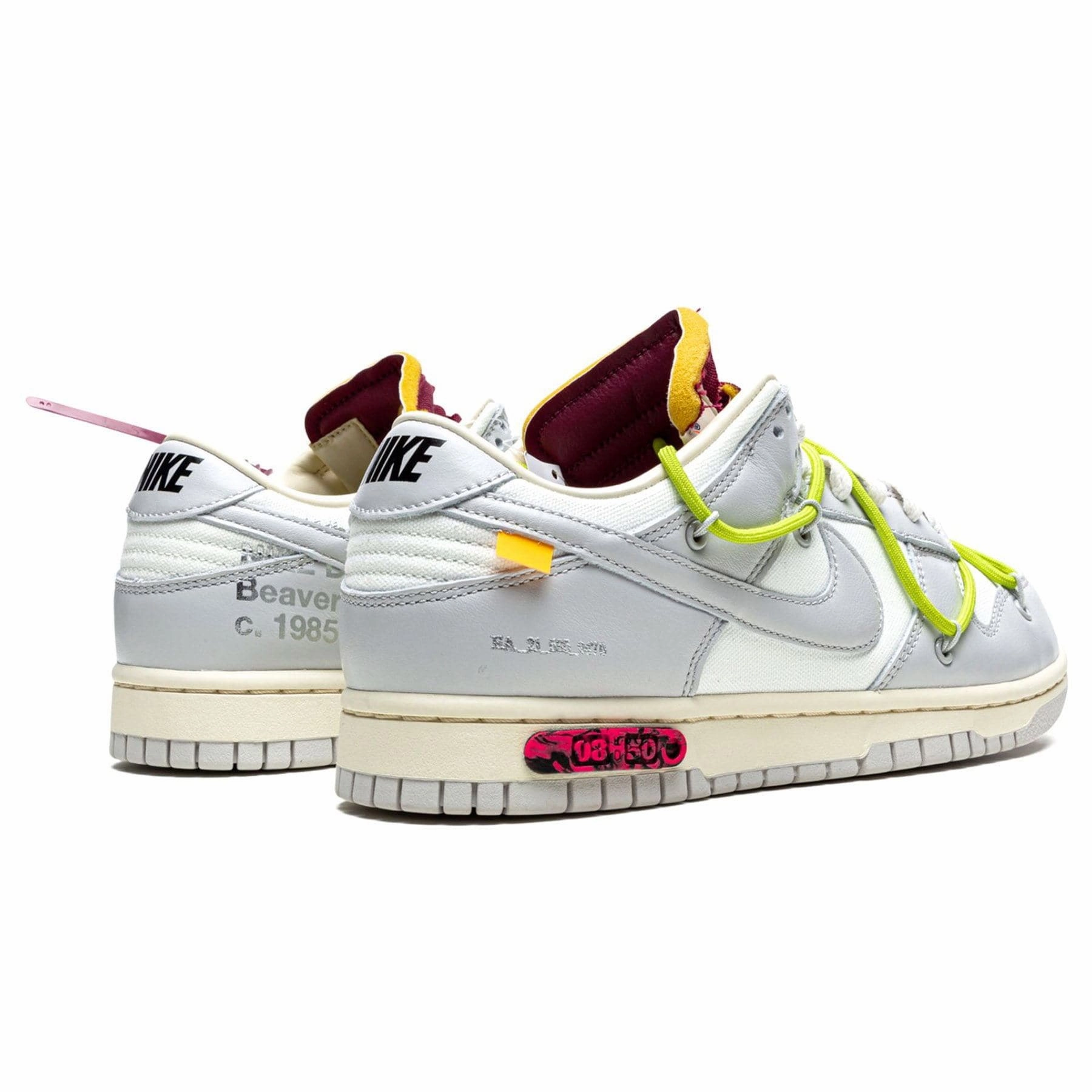 Off-White x Nike Dunk Low 'Lot 08 of 50' Off White Sneakers