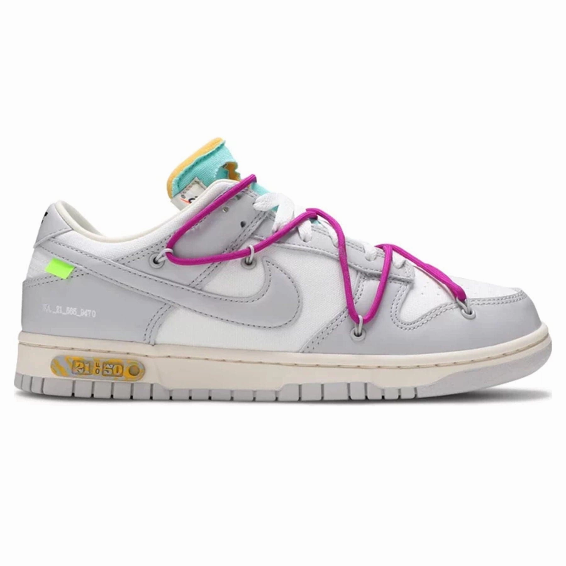 Off-White x Nike Dunk Low 'Lot 21 of 50' Off White Sneakers