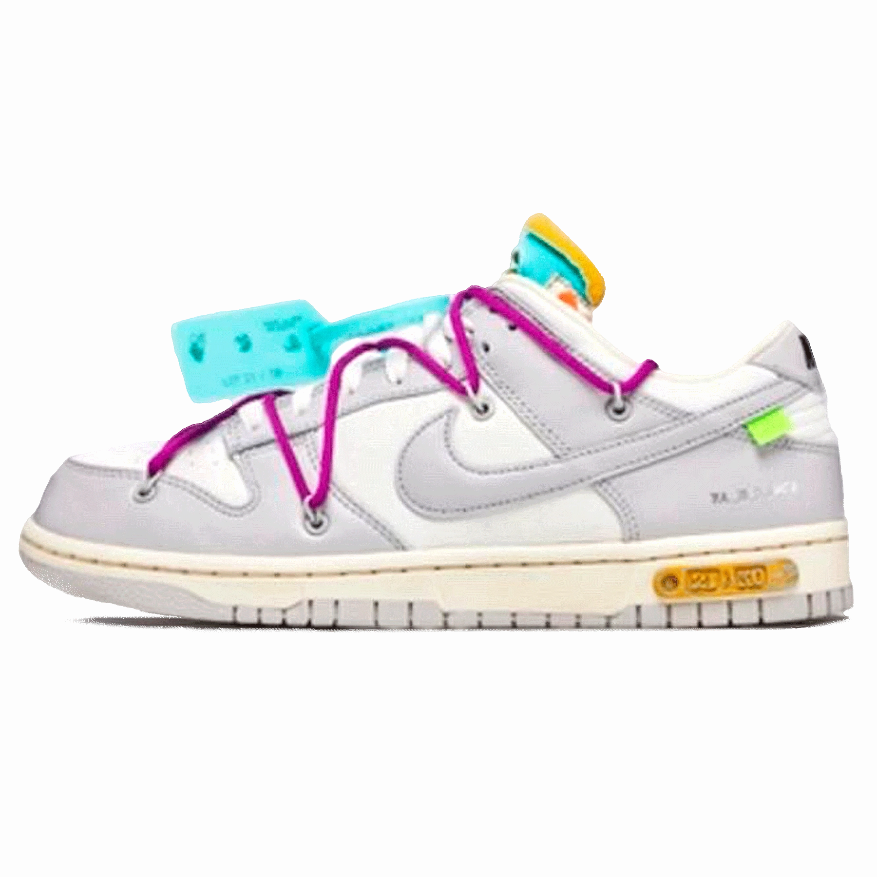 Off-White x Nike Dunk Low 'Lot 21 of 50' off white branded stylish streetwear sneakers