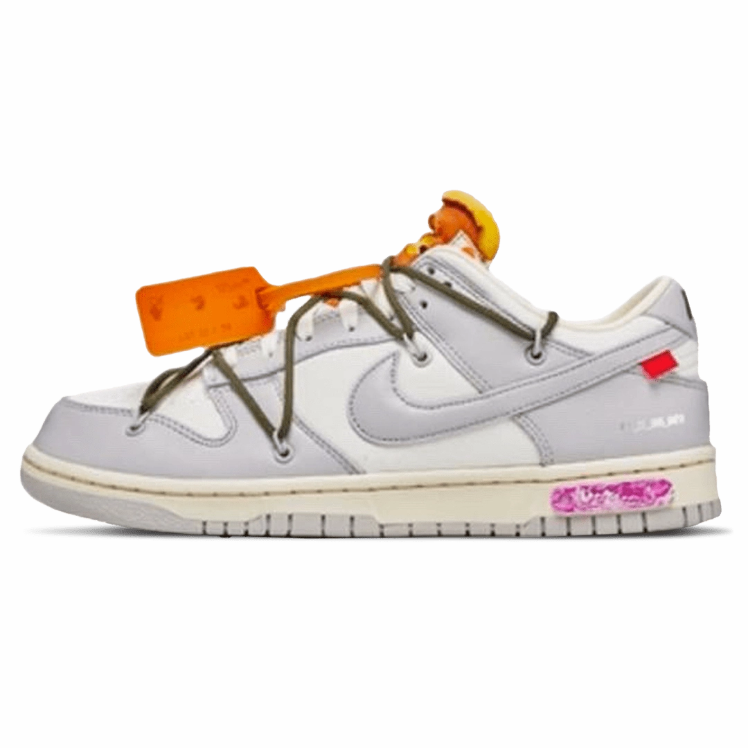 Off-White x Nike Dunk Low 'Lot 22 of 50' off white branded stylish streetwear sneakers
