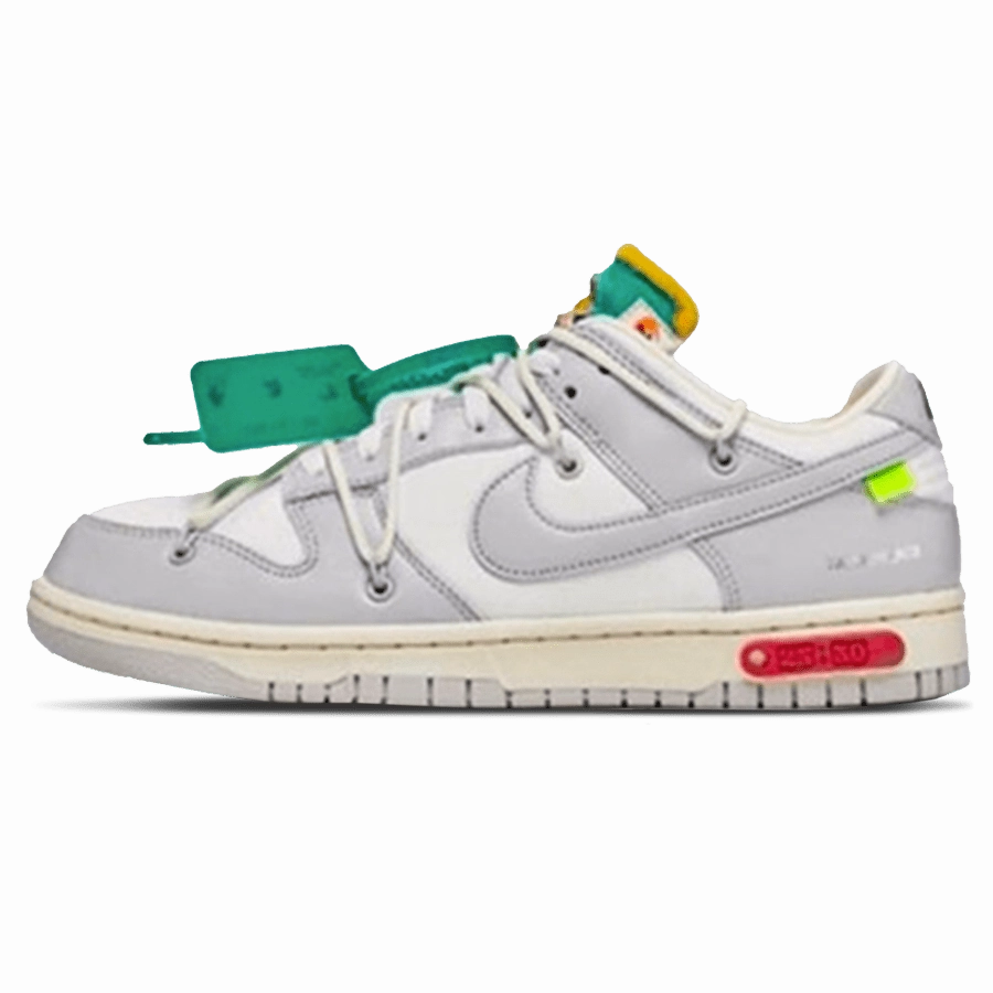 Off-White x Nike Dunk Low 'Lot 25 of 50' off white branded stylish streetwear sneakers