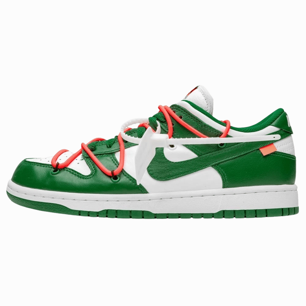 OFF-WHITE x Nike Dunk Low 'Pine Green' off white branded stylish streetwear sneakers