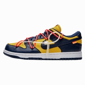 OFF-WHITE x Nike Dunk Low 'University Gold' off white branded stylish streetwear sneakers