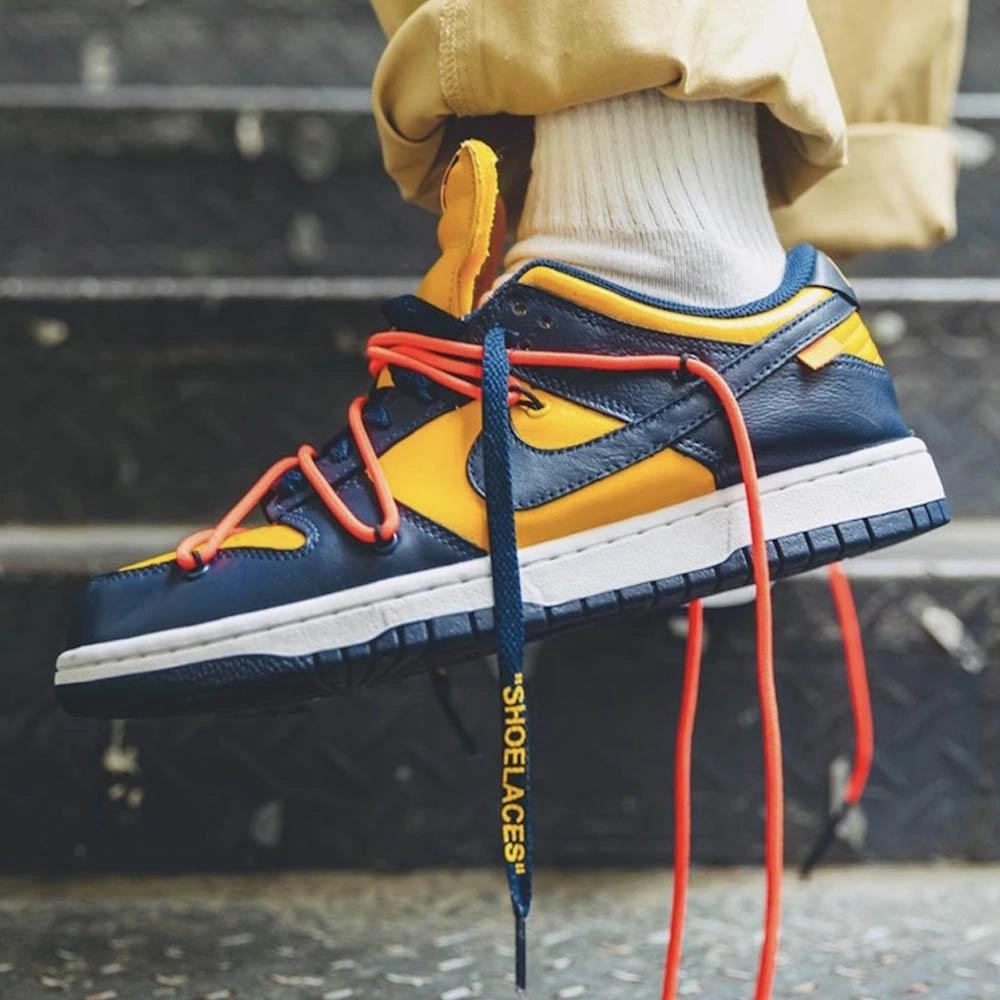 OFF-WHITE x Nike Dunk Low 'University Gold' Off White Sneakers