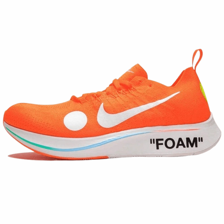 Off-White x Nike Zoom Fly Mercurial Flyknit Total Orange off white branded stylish streetwear sneakers
