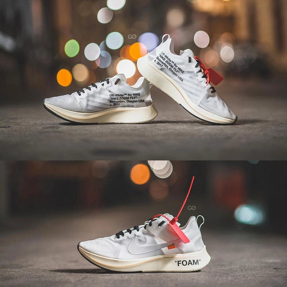 OFF-WHITE x Nike Zoom Fly "White-White-Muslin" Off White Sneakers
