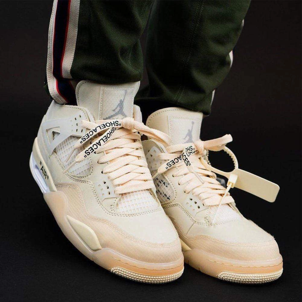OFF-WHITE x Wmns Air Jordan 4 SP 'Sail' Air Jordan 4 retro basketball sneakers