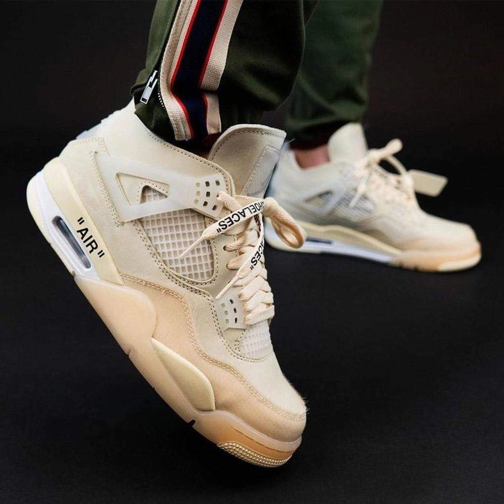 OFF-WHITE x Wmns Air Jordan 4 SP 'Sail' Air Jordan 4 retro basketball sneakers