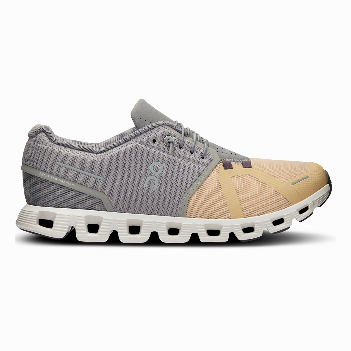 ON Cloud 5 - Fog - Savannah on lifestyle shoes casual comfortable design
