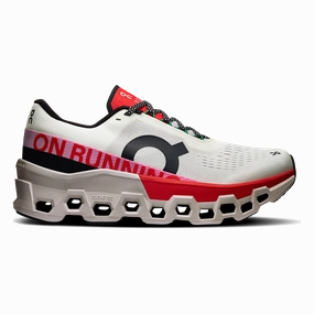ON Cloudmonster 2 - Ivory - Red on lifestyle shoes casual comfortable design