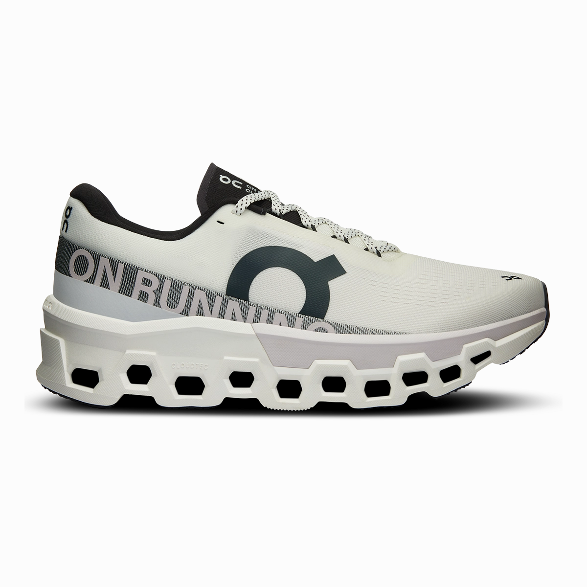 ON Cloudmonster 2 - White - Frost on running shoes breathable and fast