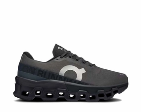On Cloudmonster 2 "Asphalt Iron" on running shoes for women comfortable fit