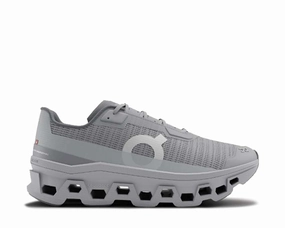 On Cloudmonster Void "Alloy" on running shoes for women comfortable fit