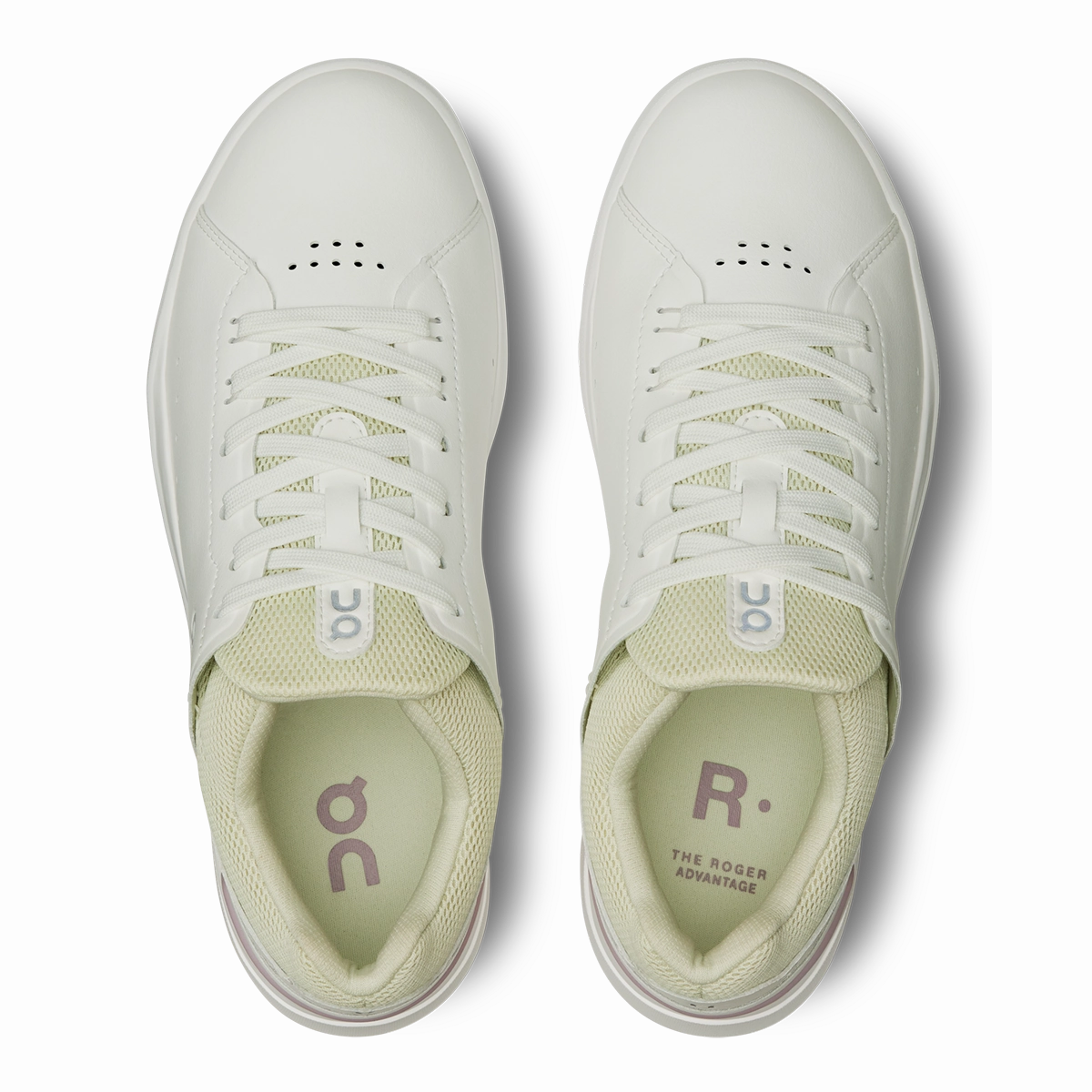 ON The Roger Advantage - White - Mauve On Lifestyle Footwear
