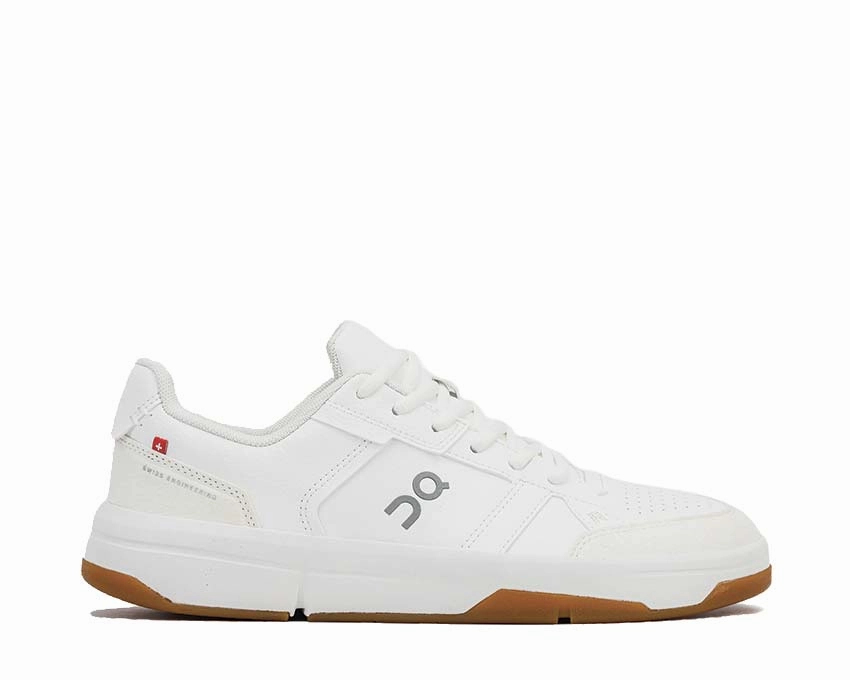 On The Roger Clubhouse "White Gum" on running shoes for men lightweight support