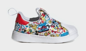 Originals x Disney Mickey Superstar 360 Infant Toddler Lifestyle Shoes (White/Red) Adidas Superstar shell-toe sneakers with timeless appeal