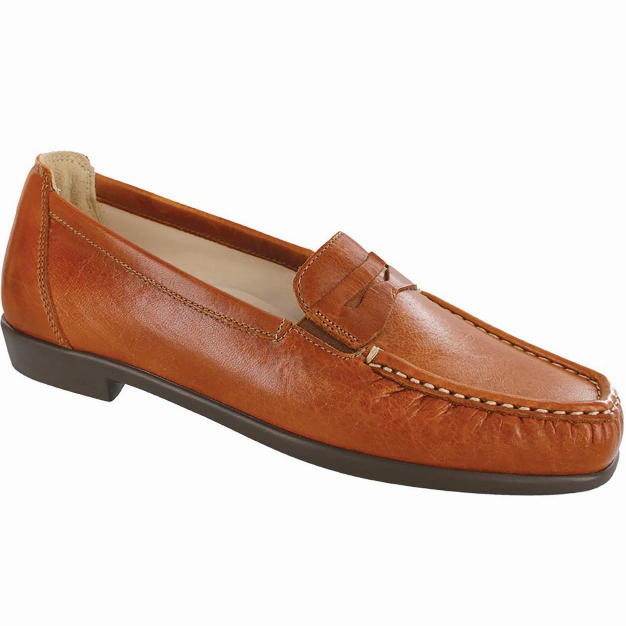 Penny J - Chestnut SAS comfort walking shoes with supportive build