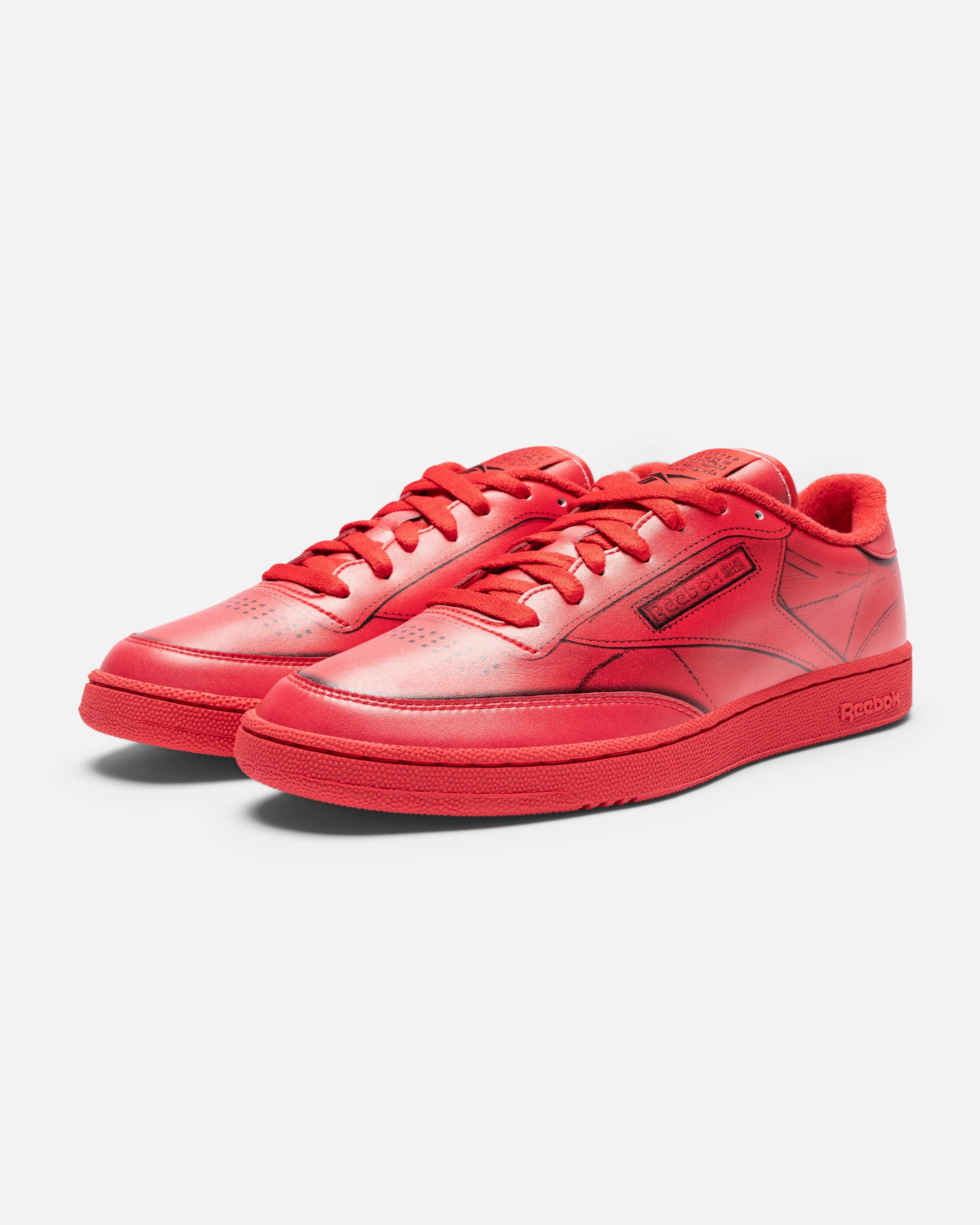 REEBOK X MAISON MARGIELA PROJECT 0 CC TL - RED reebok classic athletic sneakers