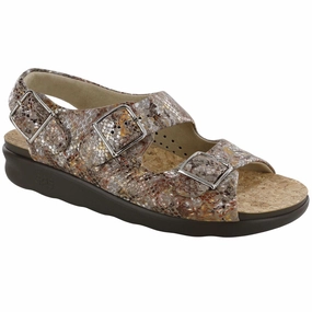 Relaxed - Taupe Multisnake SAS comfort walking shoes with supportive build