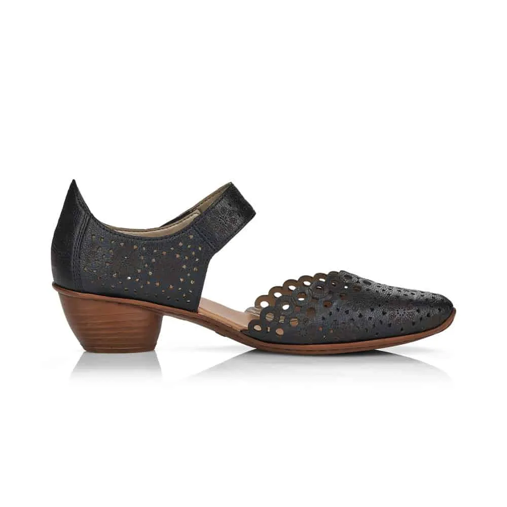 Rieker Shoes 43753-00 Black Mary Jane
