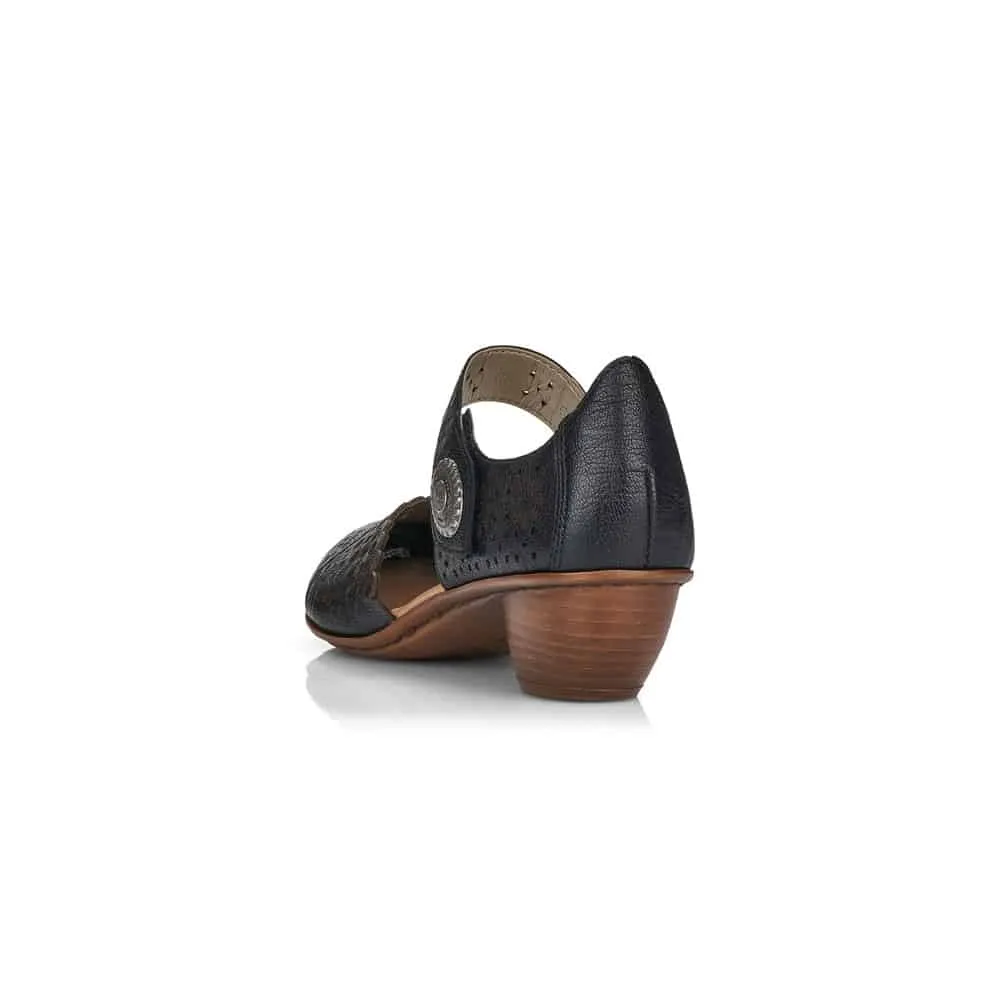 Rieker Shoes 43753-00 Black Mary Jane