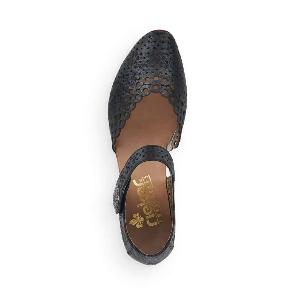 Rieker Shoes 43753-00 Black Mary Jane