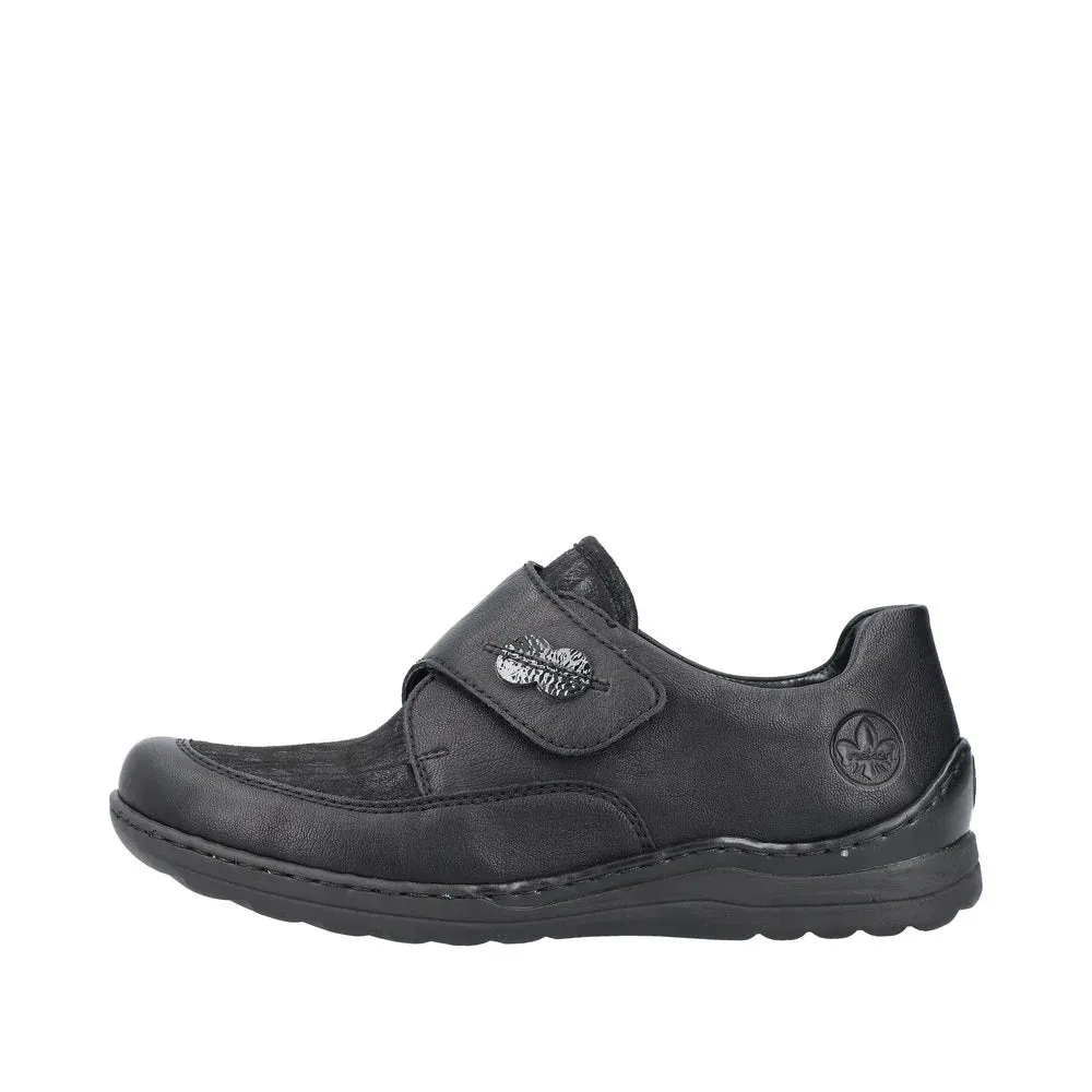 Rieker Shoes 48954-00 Velcro Black