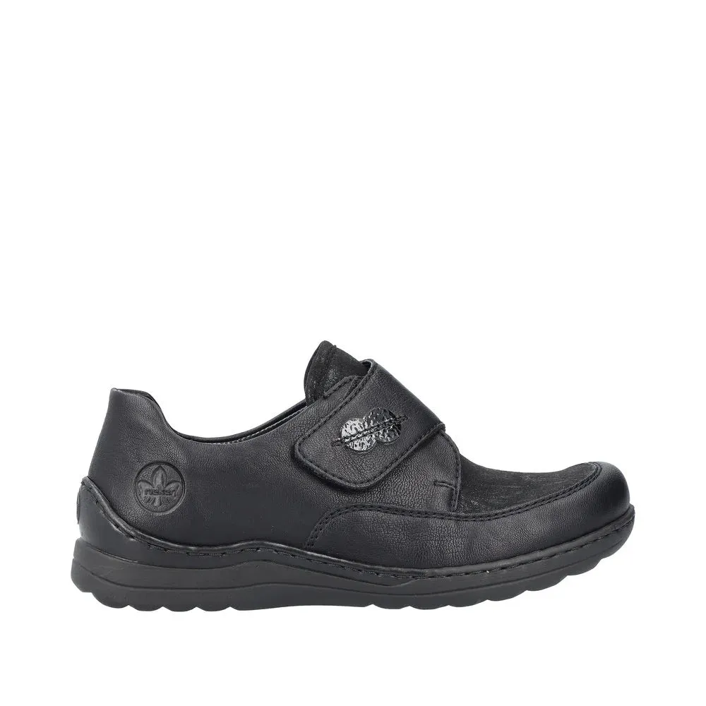 Rieker Shoes 48954-00 Velcro Black