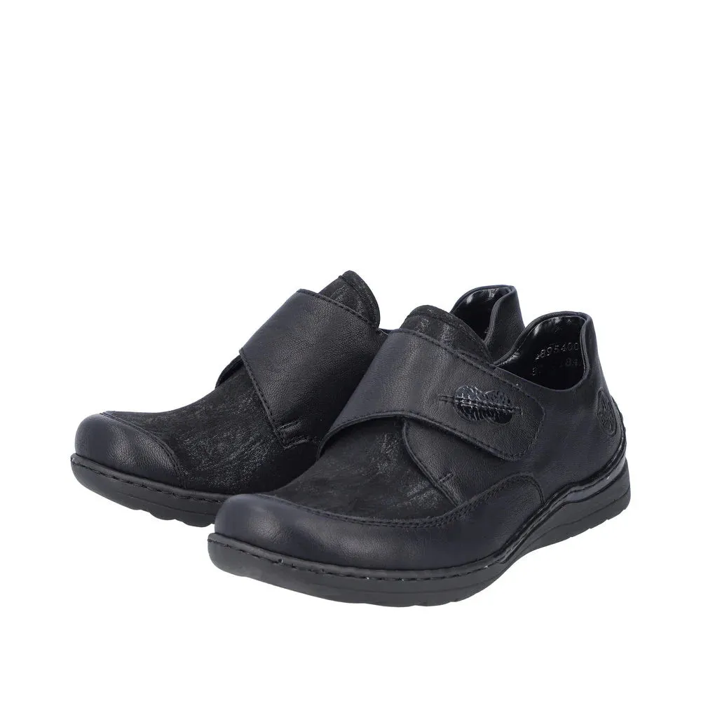 Rieker Shoes 48954-00 Velcro Black