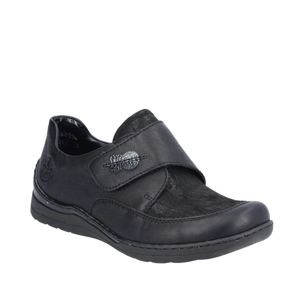 Rieker Shoes 48954-00 Velcro Black