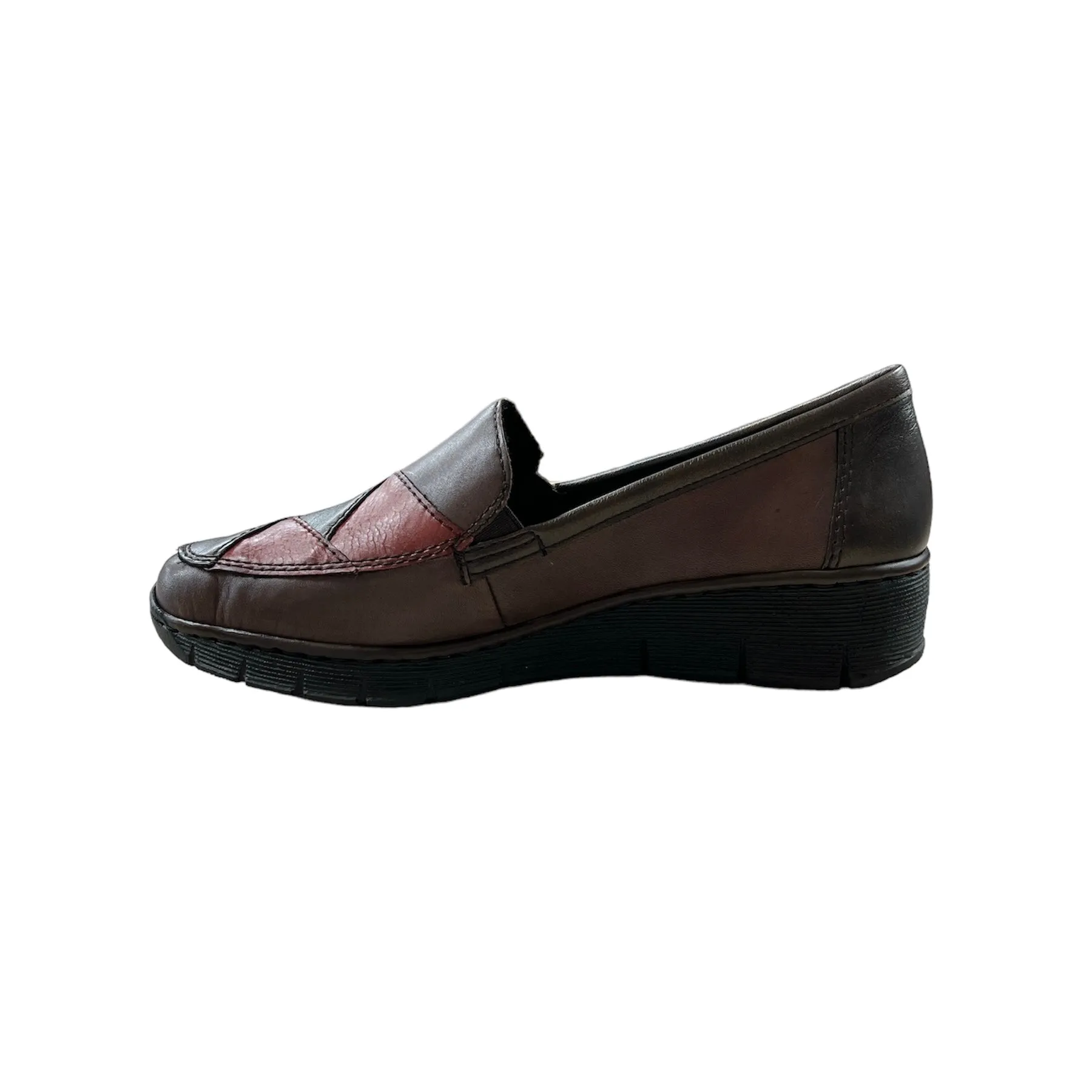 Rieker Shoes 53785-25 Slip On Dark Brown Multi