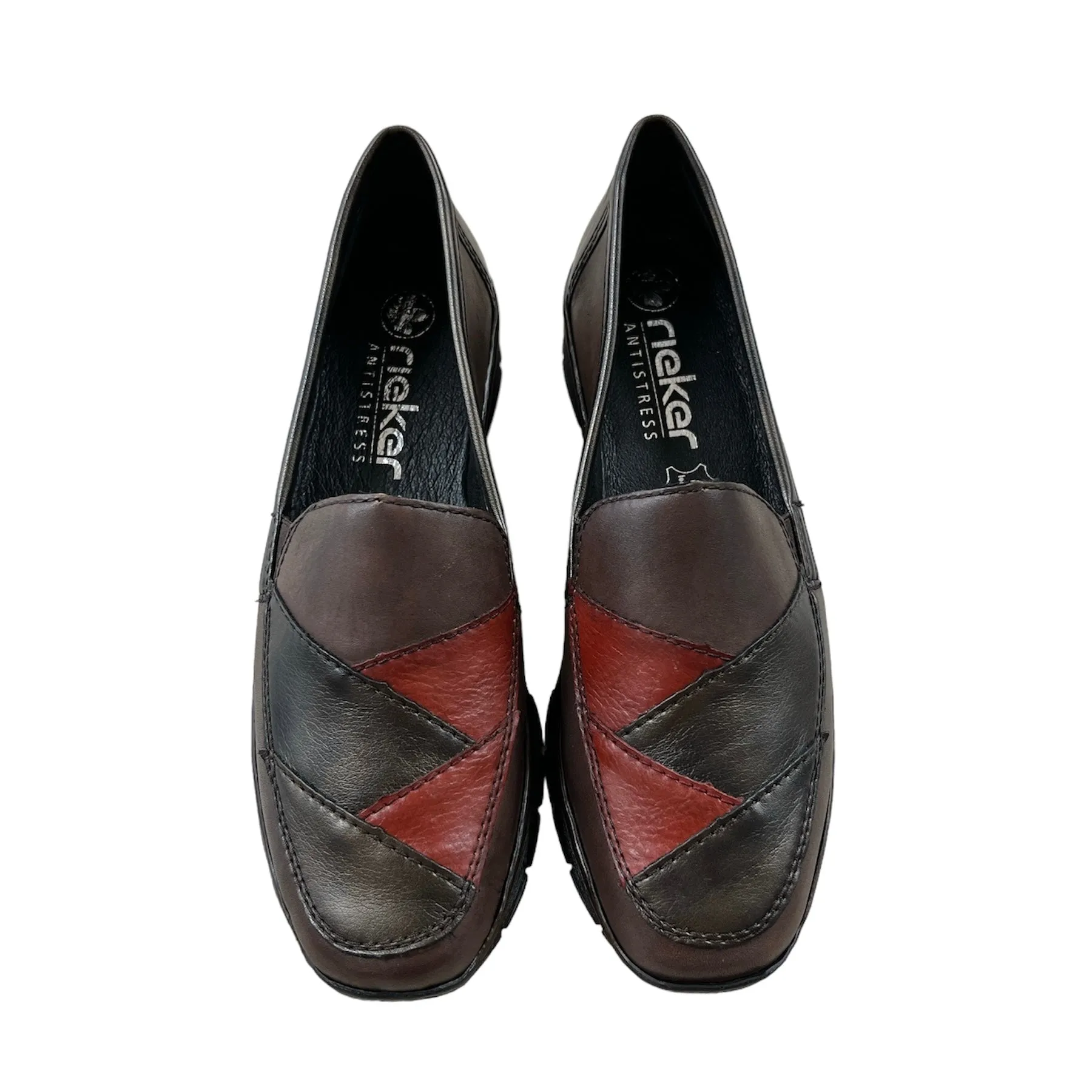 Rieker Shoes 53785-25 Slip On Dark Brown Multi