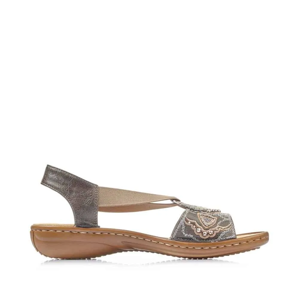Rieker Shoes 608B9-45 Grey Slip On