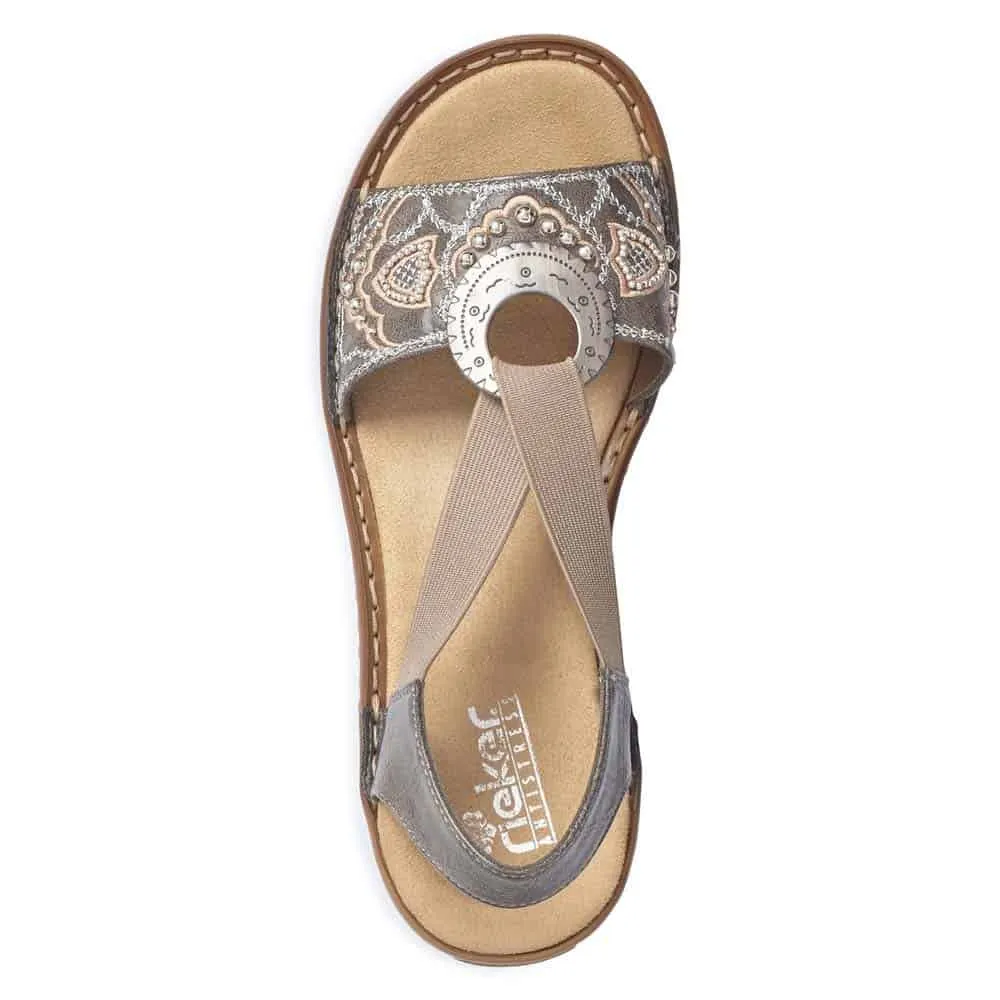 Rieker Shoes 608B9-45 Grey Slip On