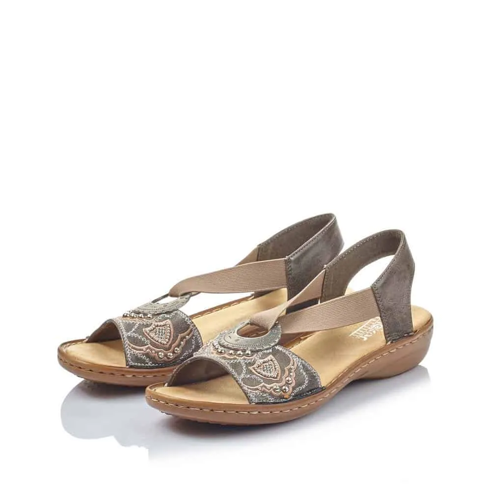 Rieker Shoes 608B9-45 Grey Slip On