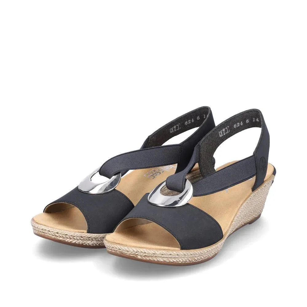 Rieker Shoes 624H6-14 Navy Slip On