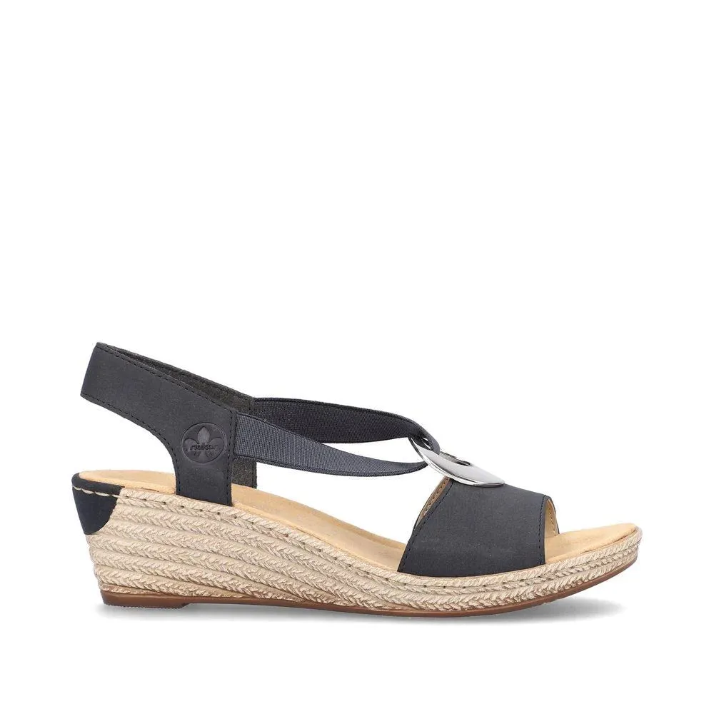 Rieker Shoes 624H6-14 Navy Slip On