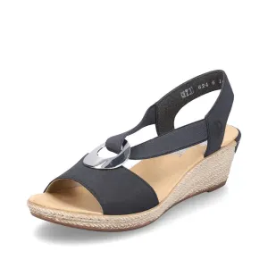 Rieker Shoes 624H6-14 Navy Slip On