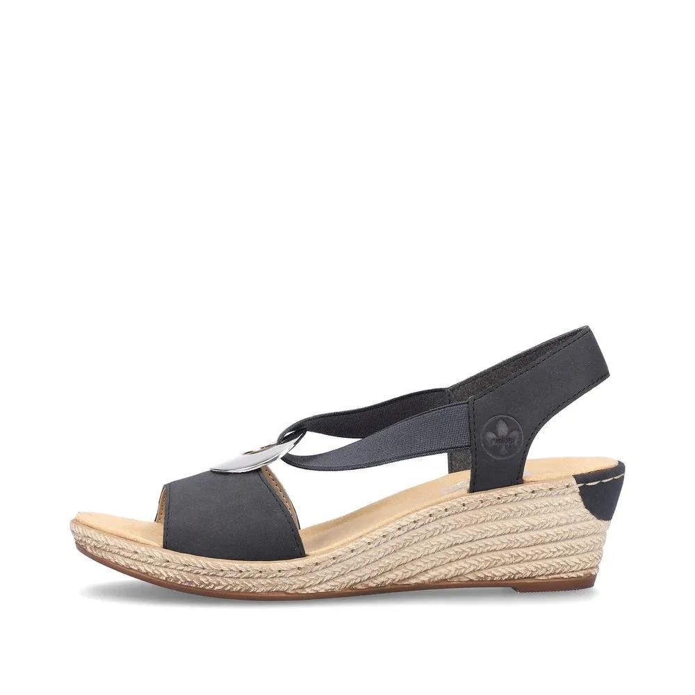 Rieker Shoes 624H6-14 Navy Slip On
