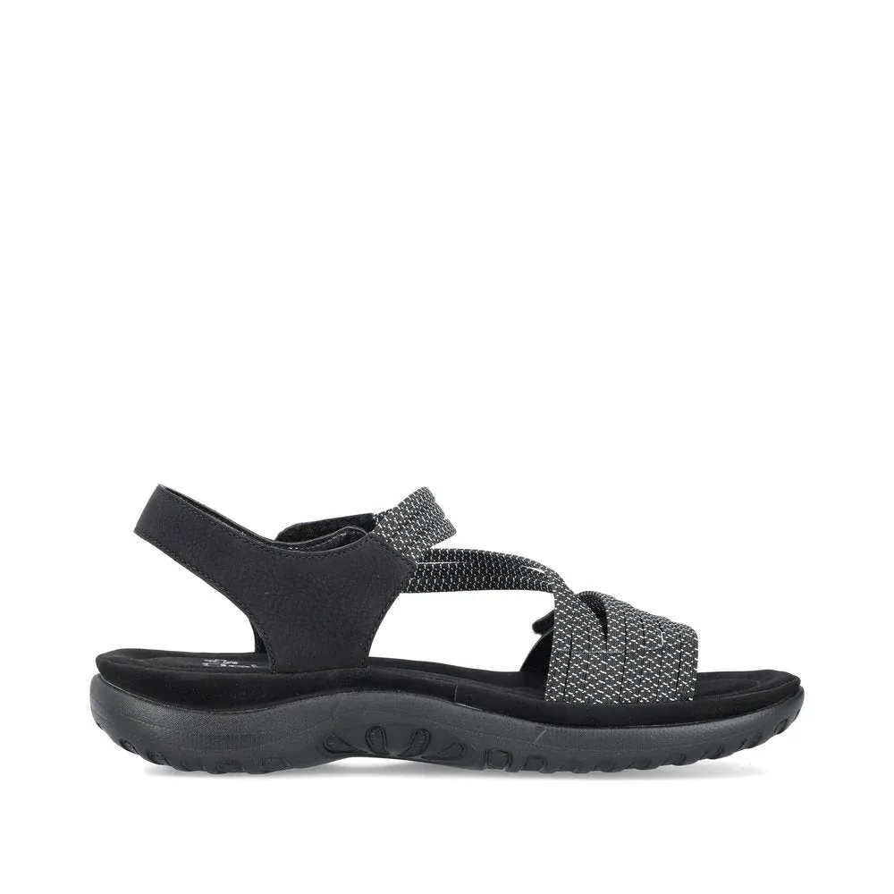 Rieker Shoes 64870-00 Velcro Z-Strap Black
