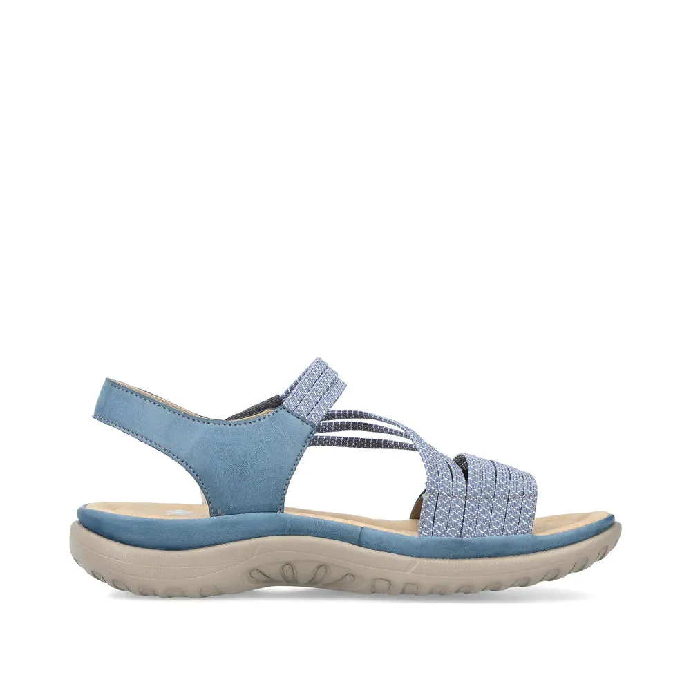 Rieker Shoes 64870-14 Velcro Z-Strap Blue