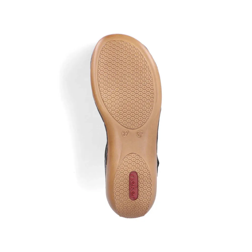Rieker Shoes 65964-00 Velcro Z-Strap Black
