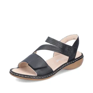 Rieker Shoes 65964-00 Velcro Z-Strap Black