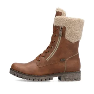 Rieker Shoes 78522-24 Cinnamon Lace/Zip Lined RTex