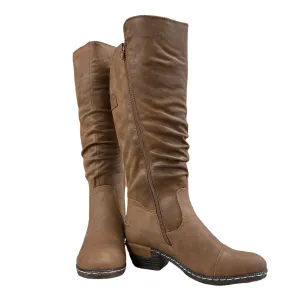 Rieker Shoes 93654-22 Brown Tall Riding Boot RTex