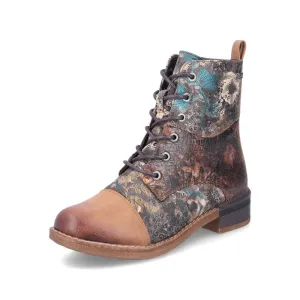 Rieker Shoes 94611-90 Brown Multi Ankle Lace/Zip RTex