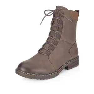 Rieker Shoes 94720-25 Faded Brown Ankle Lace/Zip RTex