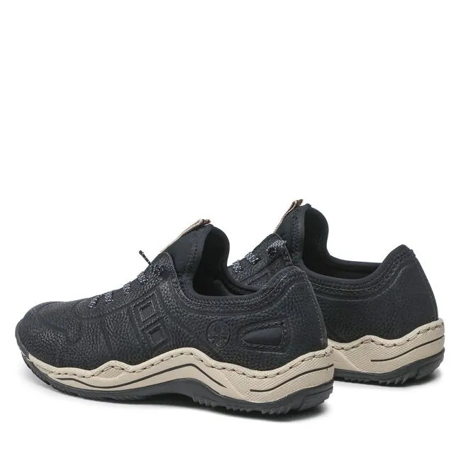 Rieker Shoes L0563-00 Black Bungee Lace