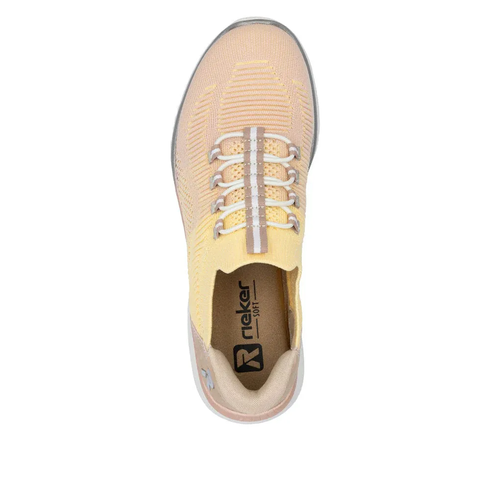 Rieker Shoes M5066-68 Yellow/Rose Multi Ready 2 Go Knit
