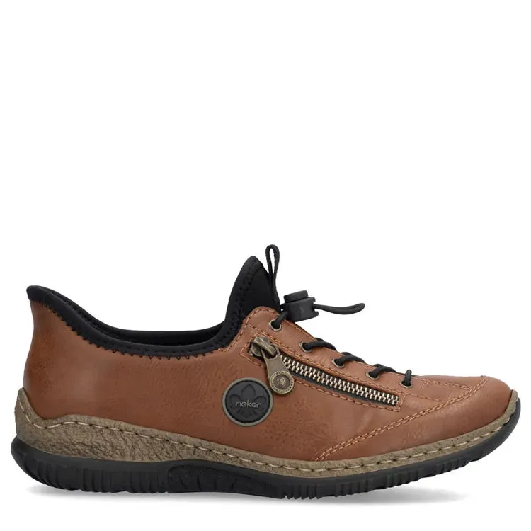 Rieker Shoes N3267-24 Bungee Lace Ready 2 Go Brown
